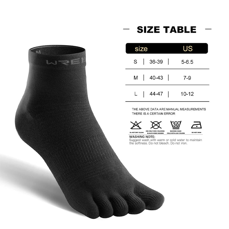 WRELS 1/3pair Toe Sock Coolmax Five Finger Running Riding Cycling Basketball Sport Moisture Wicking Sock Quick Dry Sports Socks