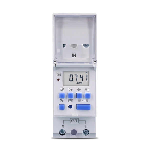 TOMZN New Type Din Rail Single Phase Weekly Ogrammable Digital TIME SWITCH Relay Timer Control AC 220V 230V 12V 24V 48V 16A