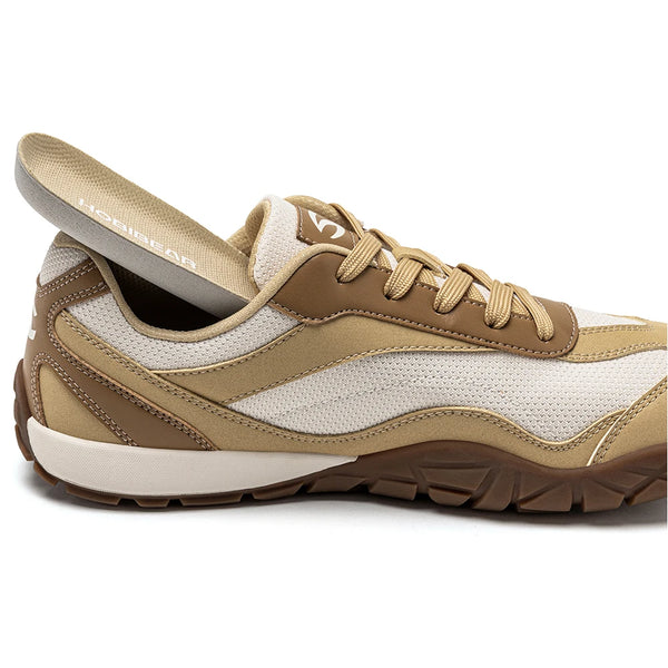HOBIBEAR Barefoot Hiking Shoes Unisex Wide Width Trail Running Sneakers Zero Drop Artificial Leather Retro Walking Shoes