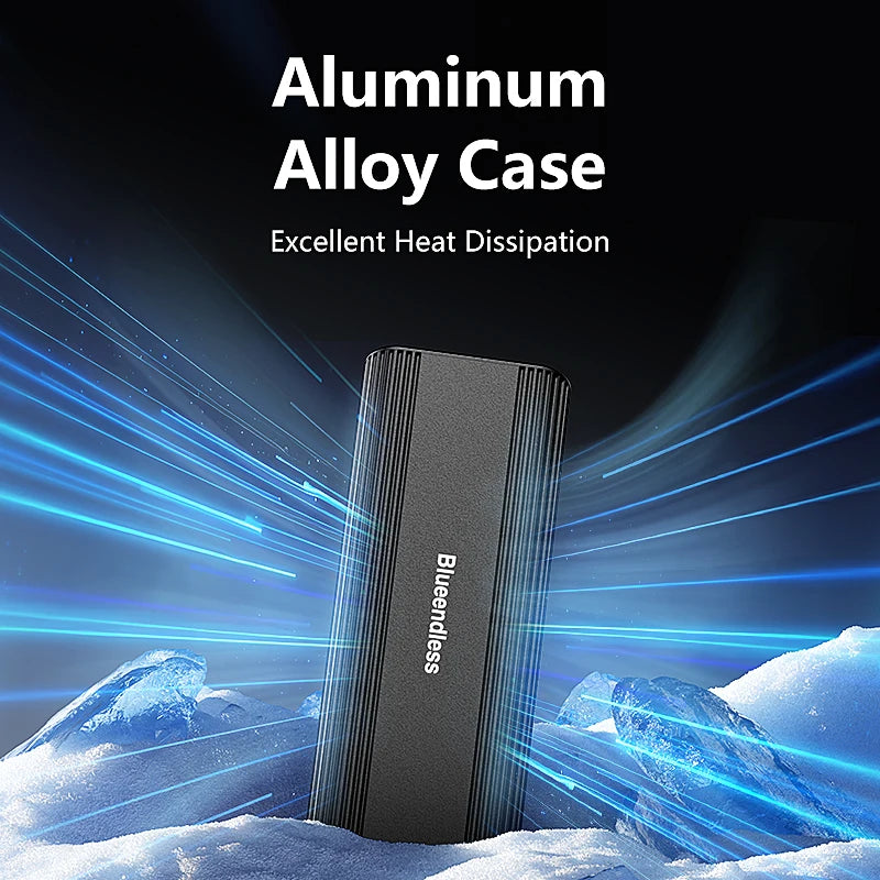 ស្រោម Blueendless M.2 NVME SATA ពីរពិធីការ NVME/NGFF SATA SSD 10Gbps ប្រភេទ C SATA NVME M.2 2230 2242 2260 2280 SSD Enclo