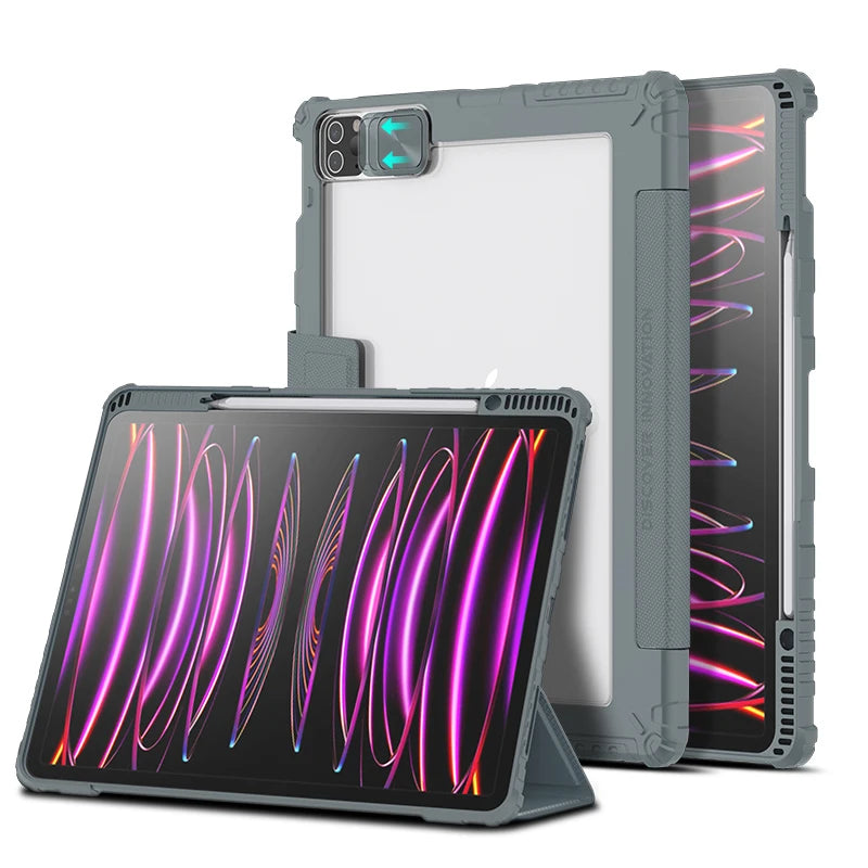 NILLKIN For iPad Pro 12 9 Case 2022/2021 Magnetic Case For iPad Pro 11 2022/2021 Camera Protection Cover With Pencil Holder
