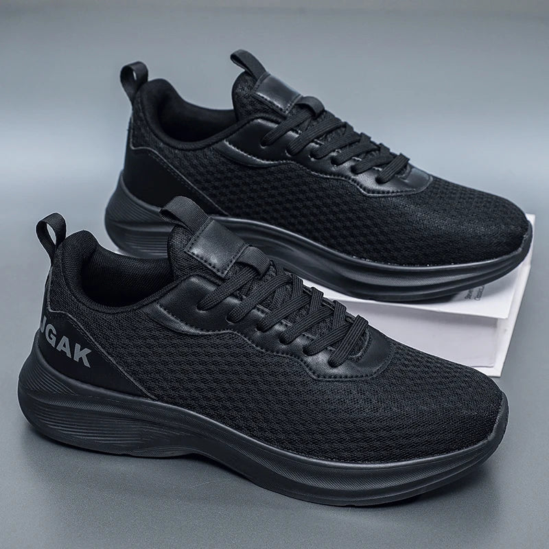 Mens Big Shoes Pure Black Sneakers Men Casual Lightweight Breathable Sports Shoes Walking Running Male Large Size 49 50 51 52