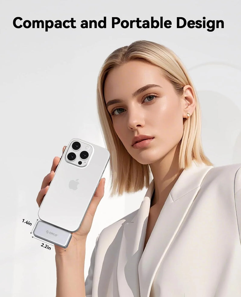 ORICO FlashPod 256GB MINI Portable SSD ProRes with Direct Plug & PD 100W Fast Charging for Dashcam Mobile Mac PC iPhone 16/15