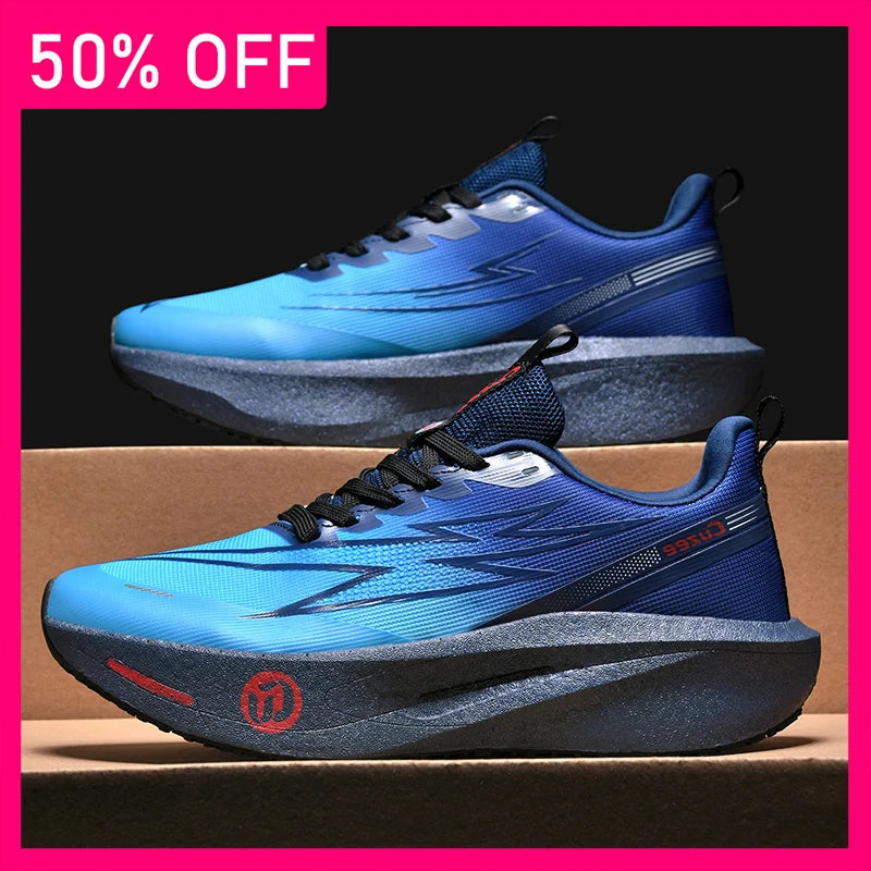 Unisex Sneakers Rebound Wear-resistant Shock-absorbing Thick Soled Fitness Shoes New Road Professional Running Training Shoes