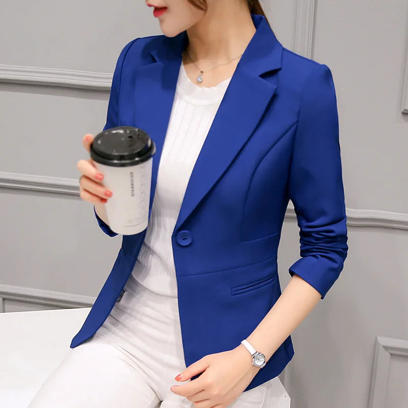 2026 Spring New Women's Long-sleeved Suit Jacket, Korean Style Slim Short Coat Women, Asian Size M-XXXL, Girl's Blazers