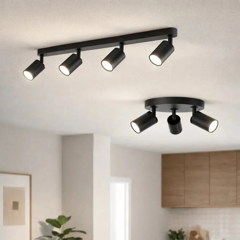 ភ្លើងពិដាន LED ទំនើប JOYINLED GU10 ភ្លើងពិដានចំណុចពណ៌ខ្មៅ សន្សំសំចៃថាមពល សម្រាប់បន្ទប់ទទួលភ្ញៀវ បន្ទប់គេង ផ្ទះបាយ ងាយស្រួលតំឡើង