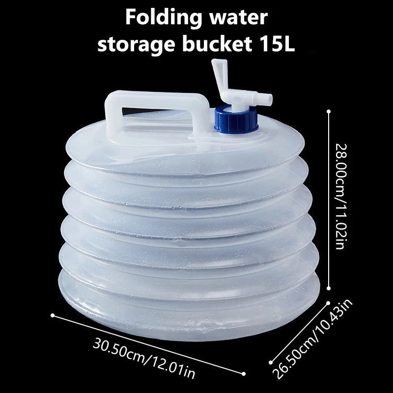 SEAMETAL 5L-15L Car Collapsible Bucket Portable Bottle Container Water Storage Bottle Bucket for Camping Outdoor Car Accessories