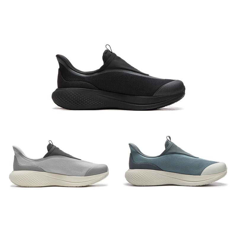 ស្បែកជើងបុរស Li-Ning SOFT GO 3 SLIP ON របៀបរស់នៅ COMFOAM មានខ្យល់ចេញចូល ធន់នឹងការពាក់ ស្បែកជើងដើរ LiNing ធម្មតា AGLW009