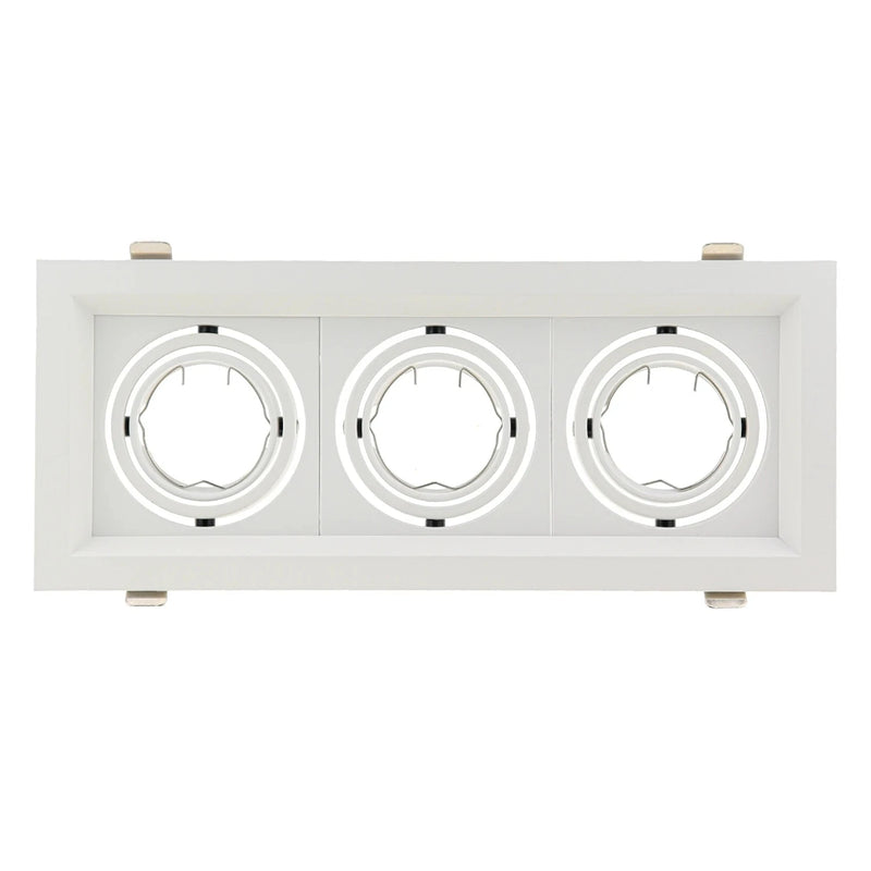 Square Recessed Downlight LED Ceiling Lamps Holder Adjustable GU10 MR16 Socket Spotlight Lamps Frame Bracket Fitting Home Decor