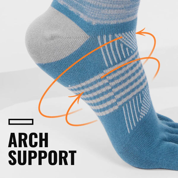 WRELS 1/2/3 Pairs Running Toe Socks Anti Blisters Cotton 5Finger Socks Men Women Seamless Moisture Wicking Athletic Hiking Socks