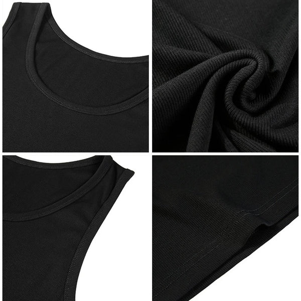 Men's Ribbed Cotton Blend Tank Top – Slim Fit Sleeveless Athletic Vest for Summer Fitness & Casual Wear