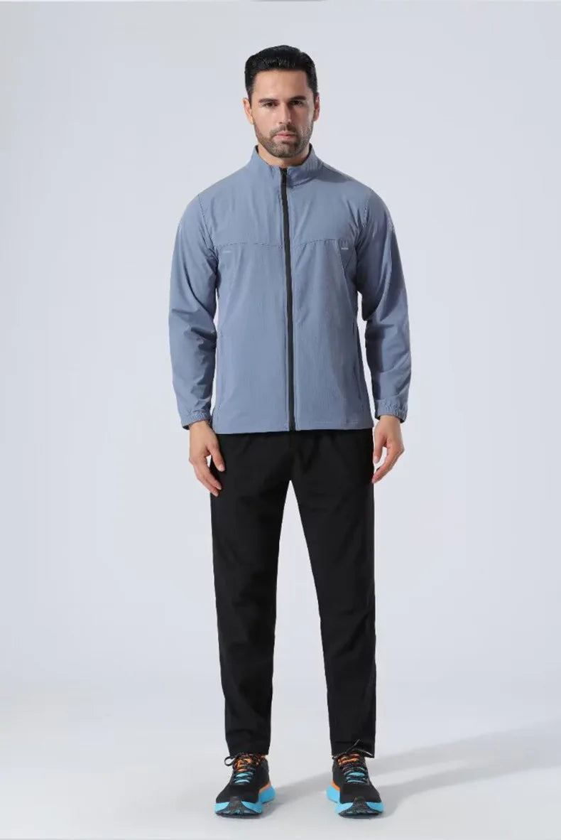 New men's and women's sports jacke Spring and Autumn quick-drying breathable outdoor running  fitness and elastic casual top