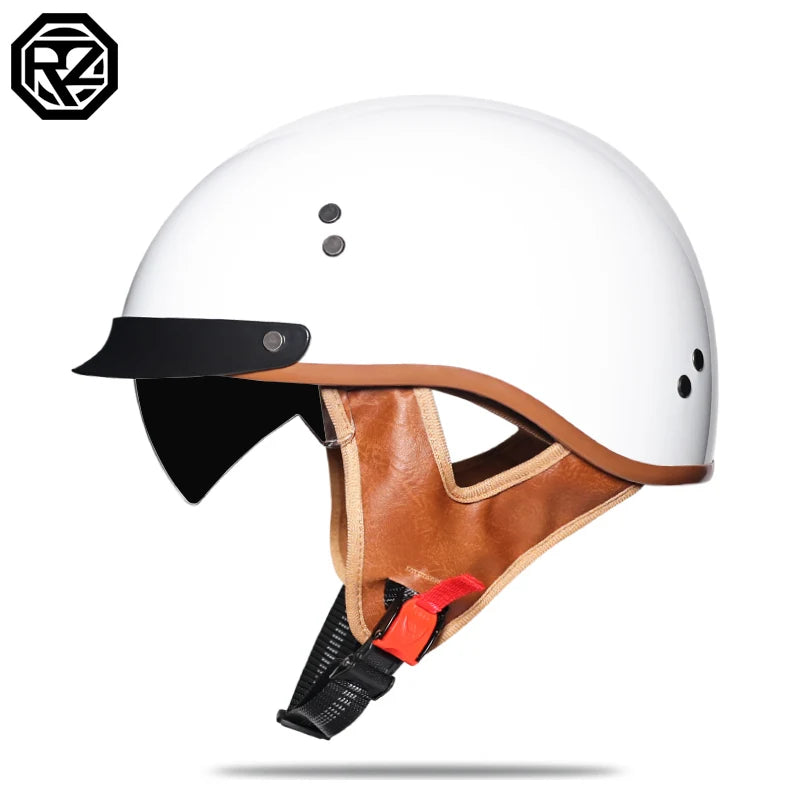 Motorcycle Helmet With lenses Retro Half Helmet Jet Helmet Open Helmet Scooter Cruiser Chopper Half Shell Helmet Adult