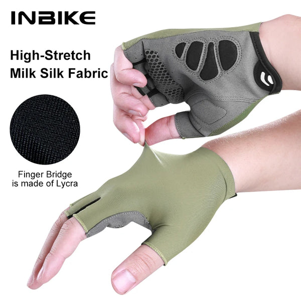 INBIKE Clearance Sale! Men's Cycling Gloves Half Finger Padded for Road Mountain Bike Gloves Summer Riding Bicycle Gloves Gear