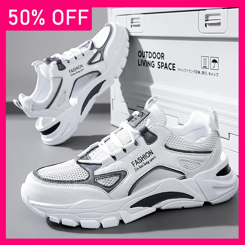 Unisex Sneakers Summer Hollow Breathe Anti Slip Wear-resistant Soft Sole Outdoor Fitness Comfort Daily Leisure Jogging Shoes