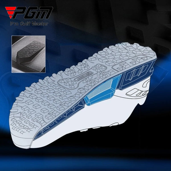 PGM Golf Shoes Men Cushioned Rebound Anti Slip Knob Lace Waterproof Sports Sneakers XZ453