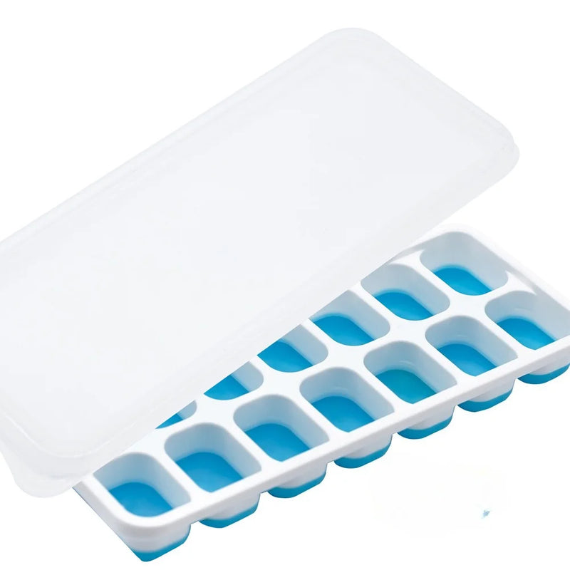 14-Square Ice Tray Ice Cube Tray -Anti-Spill Freezing Mold, Easy Release Non-Stick Ice Maker, Suitable for Drinks and Freshness