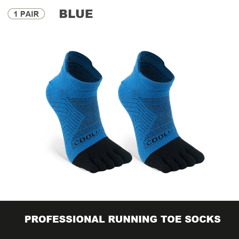 WRELS Five Finger Socks Ankle Socks Sports Breathable Sweat-absorben Comfortable Shaping Anti Friction No Show Socks With Toes