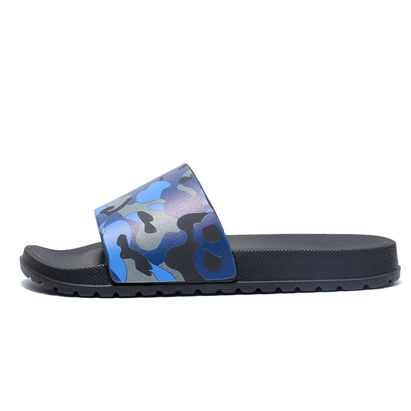 Camouflage Print Slide Sandals Anti Slip EVA Open Toe Slides Casual Indoor Shower Outdoor Beach Pool Slippers for Men 4 Colors