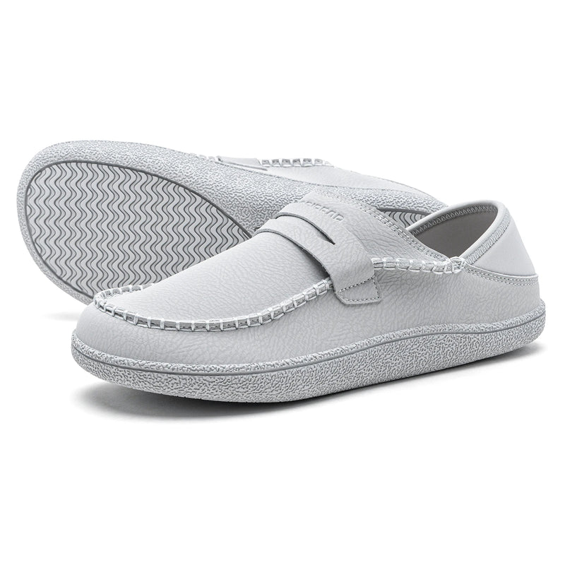 HOBIBEAR Women's Wide Width Barefoot Loafers Slip-On Lightweight Comfortable Faux Leather Casual Flats