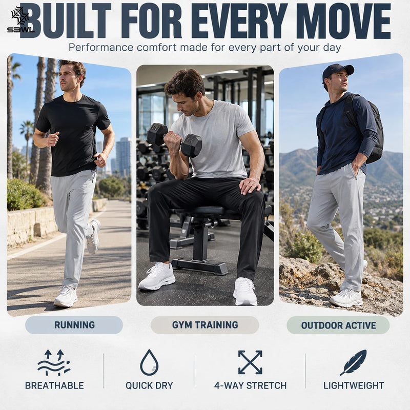 SBWL High-quality men's outdoor sports cycling climbing hiking pants for autumn winter Casual pants in a daily simple style