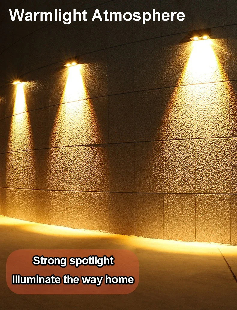 1/2pc Solar Wall Light Outdoor Illumination IP54 Waterproof LED Lamp Bulb Automatic Lighting at Night for Garden Yard or Balcony