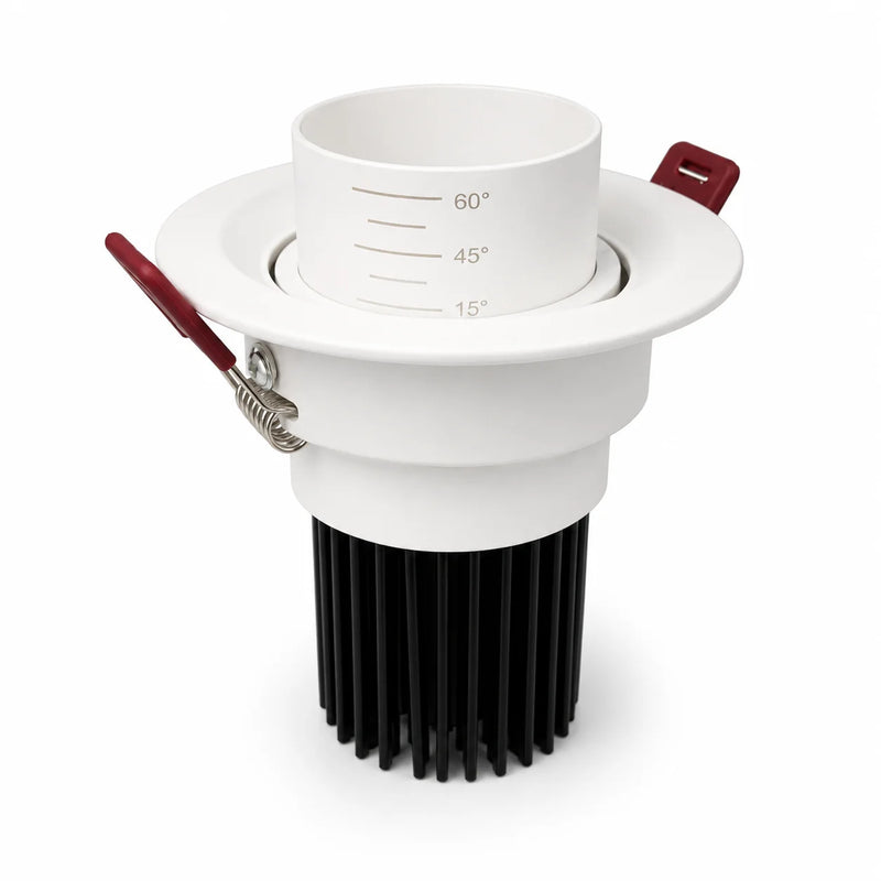 ចង្កៀងពិដាន JOYINLED 7W អាចពង្រីកបាន អំពូល LED ដែលអាចបន្ថយពន្លឺបាន ចង្កៀងពិដានអាលុយមីញ៉ូម មុំធ្នឹមអាចលៃតម្រូវបាន 15°-45°-60°