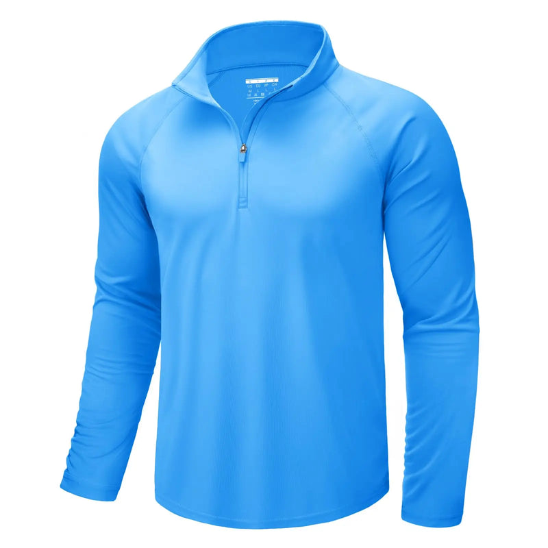 TACVASEN Mens UPF50+ UV Protection T-Shirt Lightweight Long Sleeve Quick Dry Fishing Shirt Outdoor Hiking Workout Rash Guards