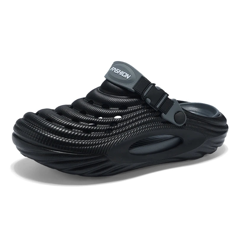 Men's Casual Hole Shoes Summer New Breathable Soft-Sole Non-Slip Unisex Outdoor Beach Shoes Fashion Sports Dual-Purpose Slippers