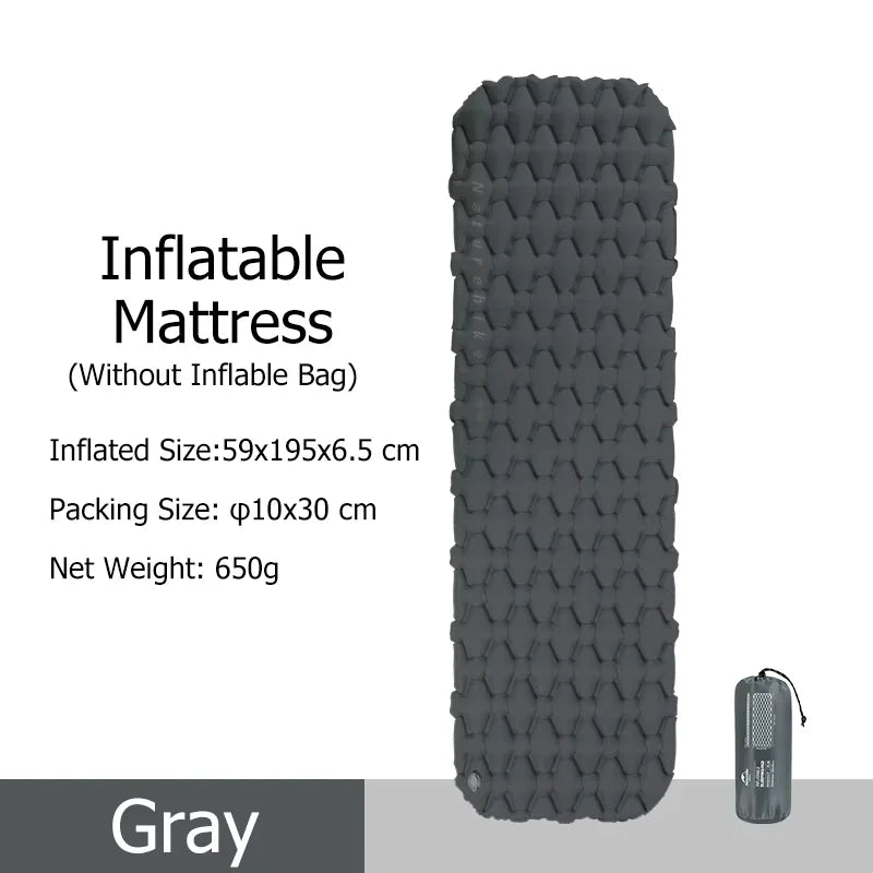 Naturehike Inflatable Mattress Air Mattress Ultralight Outdoor Sleeping Pad Folding Bed Sleeping Mat Hiking Camping Mattress