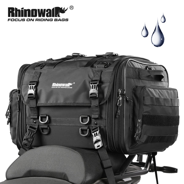 កាបូបដាក់ឥវ៉ាន់ម៉ូតូ Rhinowalk ៤០-៦០លីត្រ រឹងមាំ ការពារទឹក និងធូលី កាបូបដាក់ឥវ៉ាន់ម៉ូតូ កាបូបសម្រាប់ដាក់ឥវ៉ាន់ក្នុងកៅអី មានស្រោមការពារភ្លៀង សម្រាប់ពាក់ក្រៅផ្ទះ
