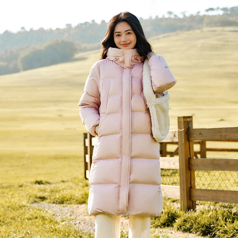 Semir Women Down Jacket Long Length 80 Percent Down Fill Water Repellent Windproof Thick Warm 2026 New Winter Daily Wear