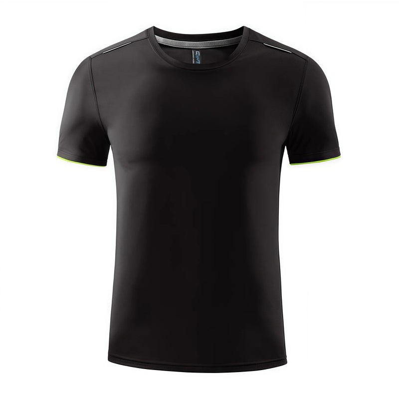 Summer Sports Safe Eye-Catching in Night Running 5XL 6XL Ice Silk Quick-Drying Round-Neck T-Shirt Cool Breathable Non-Sticky