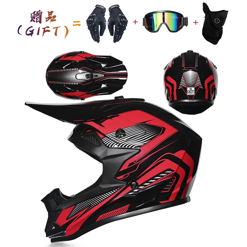 Motorcycle helmet motorcross off-road helmets ATV Dirtbike downhill racing helmet DOT capacete Bicycle DH speed reduction