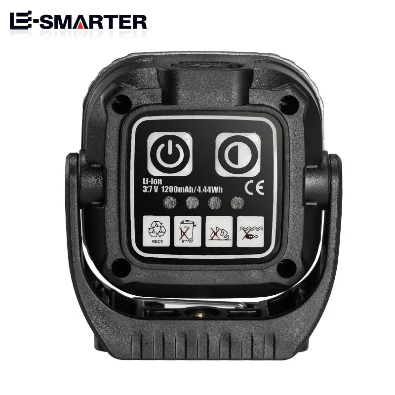 ភ្លើងពិលចល័ត LED ភ្លើងការងារ ភ្លើងជួសជុលរថយន្តបង្វិលបាន 180 ដឺក្រេ ភ្លើងពិលសាក USB
