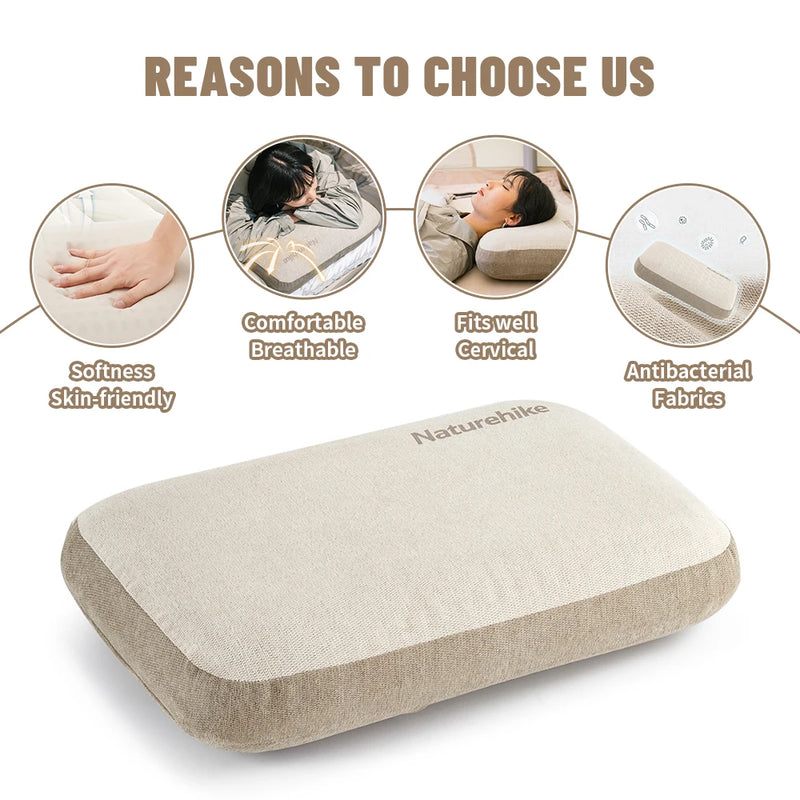 Naturehike Memory Foam Comfort Square Pillow Portable Outdoor Camping Travel Camping Pillow Home Office Rest Pillow