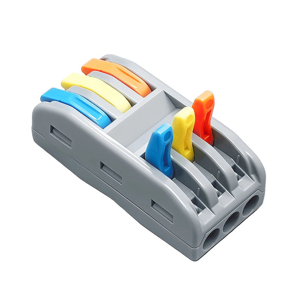 TOMZN Quick Lever Wire Connector 2IN 2OUT 12PCS 3IN 3OUT 8PCS For BV BVR RV 28-12AWG 250V 32A 0.2-4mm2