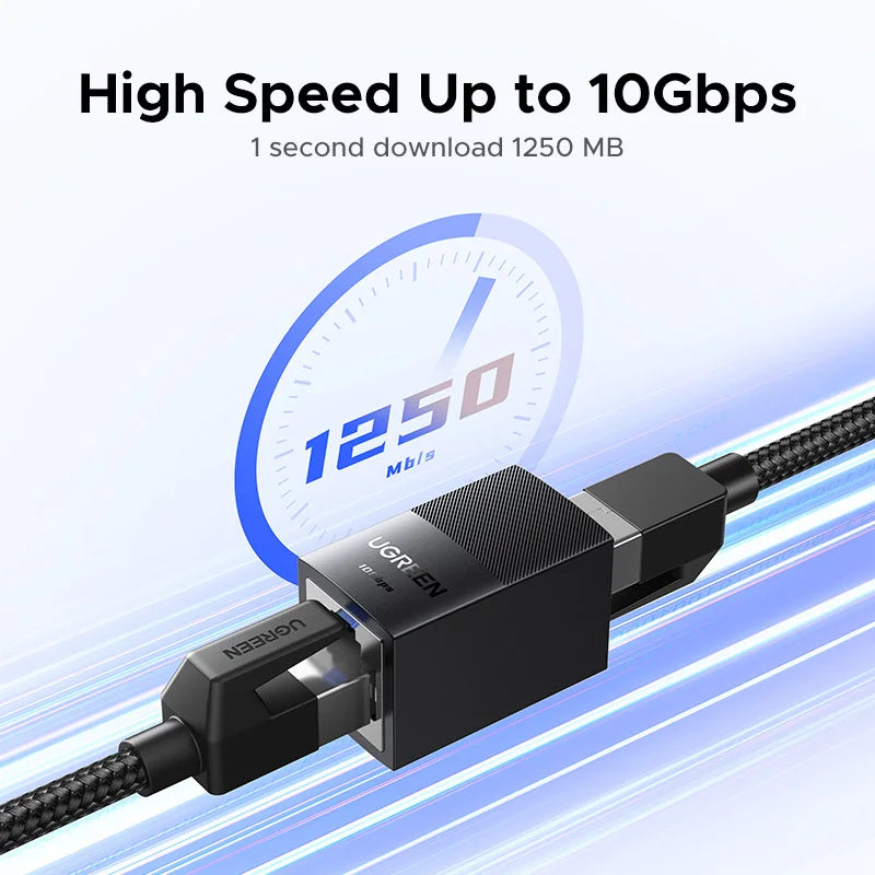 UGREEN 10Gbps RJ45 Connector Network Ethernet Extender PoE for Cat8/7/6A/6/5 Ethernet Cable Adapter Gigabit Female to Female