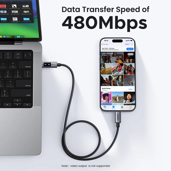 ខ្សែសាក UGREEN UNO PD100W USB C សាកលឿន ប្រភេទ C ទៅ Type C សម្រាប់ iPhone Air/17/16 Samsung S26/25 iPad MacBook ទំហំ 0.5-3M