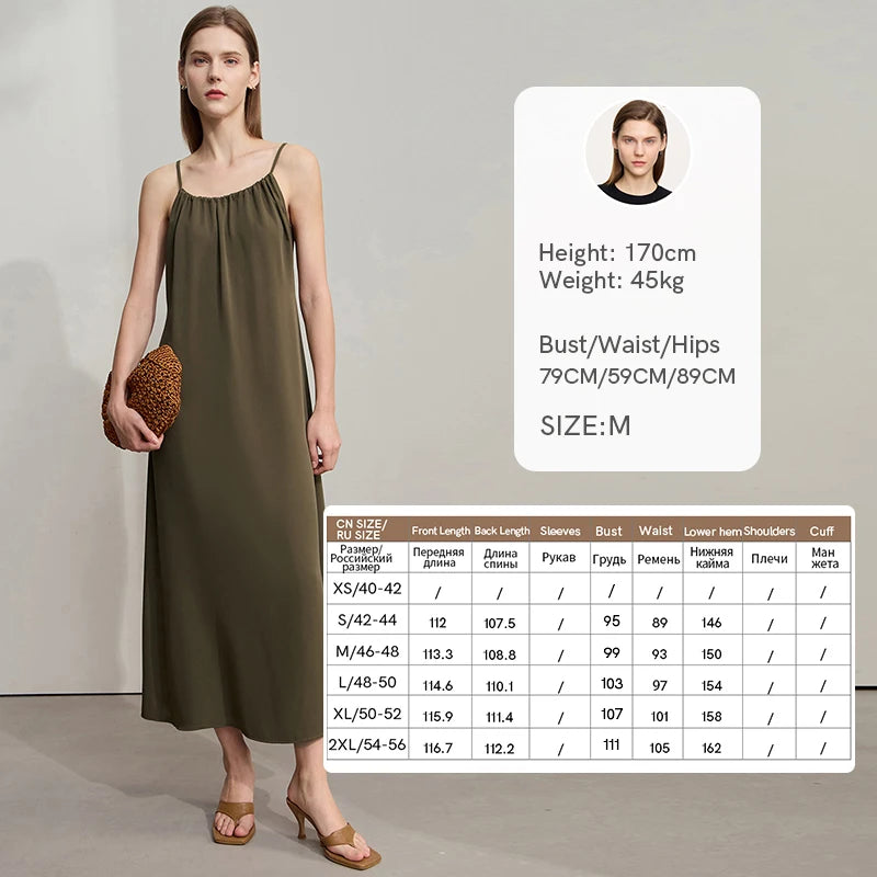 រ៉ូបការិយាល័យ AMII Minimalist សម្រាប់នារីឆ្នាំ ២០២៥ រដូវក្តៅ រ៉ូបដៃខ្លីរាងអក្សរ U រាងមូល រ៉ូបខ្សែស្មាអាចលៃតម្រូវបាន 12542192