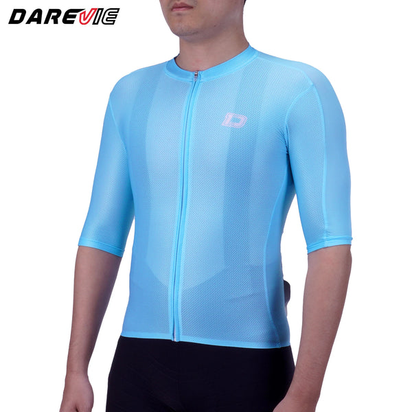 អាវយឺតជិះកង់ DAREVIE សំណាញ់ត្រជាក់សម្រាប់រដូវក្តៅ ស្រូបយកសំណើមកម្រិត Pro សម្រាប់បុរស អាវយឺតជិះកង់ Maillot ស្ងួតរហ័ស ទន់ សម្រាប់បុរស