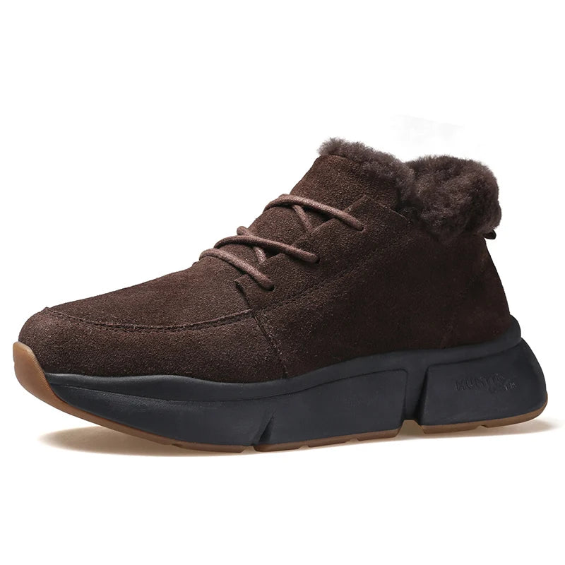 HUMTTO Winter Keep Warm Shoes for Women Leather Hiking Boots Outdoor Trekking Snow Boots Womens Luxury Designer Woman Sneakers