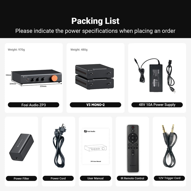 ឧបករណ៍បំពងសម្លេងជាមុន Fosi Audio ZP3 ជាមួយឧបករណ៍បំពងសម្លេងជាមុន HiFi XLR/RCA/SUB OUT 3-in/3-out ជាមួយនឹងការគ្រប់គ្រងសម្លេង HPF High Pass Filter