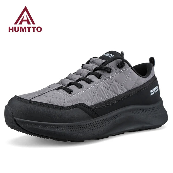 HUMTTO Mens Hiking Shoes Breathabl Sports Luxury Designer Shoes for Men Cushioning Black Man Sneakers Jogging Casual Trainers