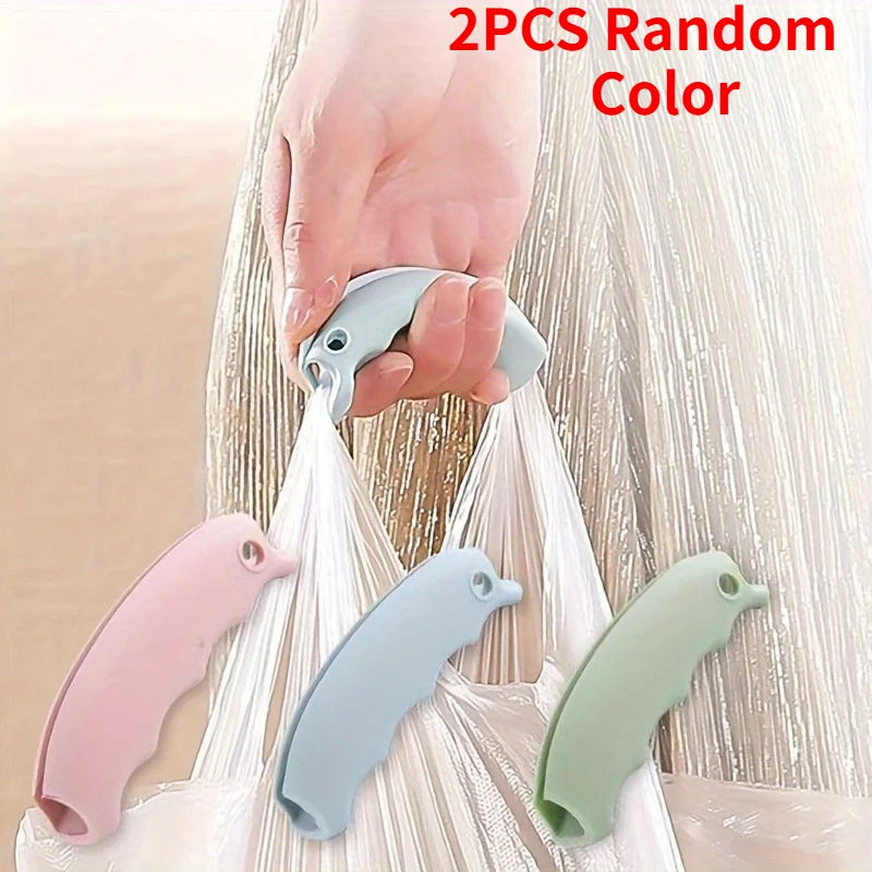 2PCS Effort-Saving and Convenient Non-pinching Grocery Bag Handle, Household Bag Lifter, Shopping Bag Holder.silicone material.