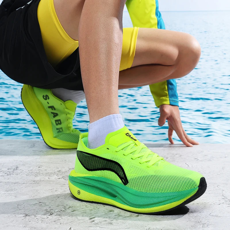 Men Women sneakers four seasons New breathable light Thick sole outdoor casual racing running shoes couples speed sports shoes