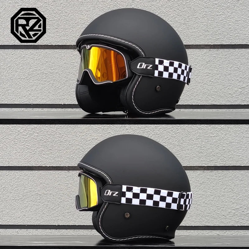 2025 High Quality Retro 3/4 Motorcycle Helmet Capacity de Moto Couple Half Helmet DOTcascos para Motos