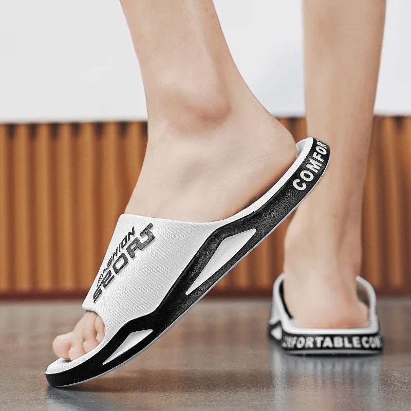 Summer Men's Comfortable Outdoor Anti slip Waterproof Beach Shoes Cool Slippers Fashion Casual young sports Soft Sole Slippers