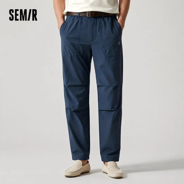 ខោបុរស Semir ត្រជាក់ 2026 ឆ័ត្រយោង ផ្នត់ ត្រង់ រចនាប័ទ្មទីក្រុង ធម្មតា ប្រចាំថ្ងៃ ទន់ មានផាសុកភាព ពាក់ប្រចាំថ្ងៃ ទាន់សម័យ អាចបត់បែនបាន