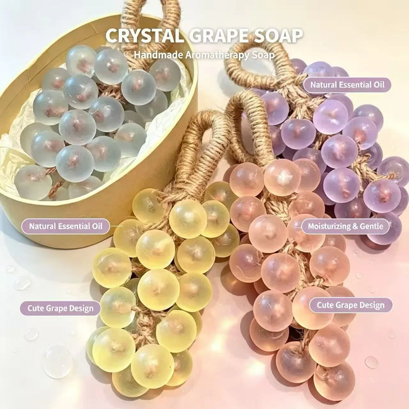 DIY Handmade Soap Crystal Grape Transparent String Simulated Handmade Soap New Style Transparent Soap Crystal Grape Soap